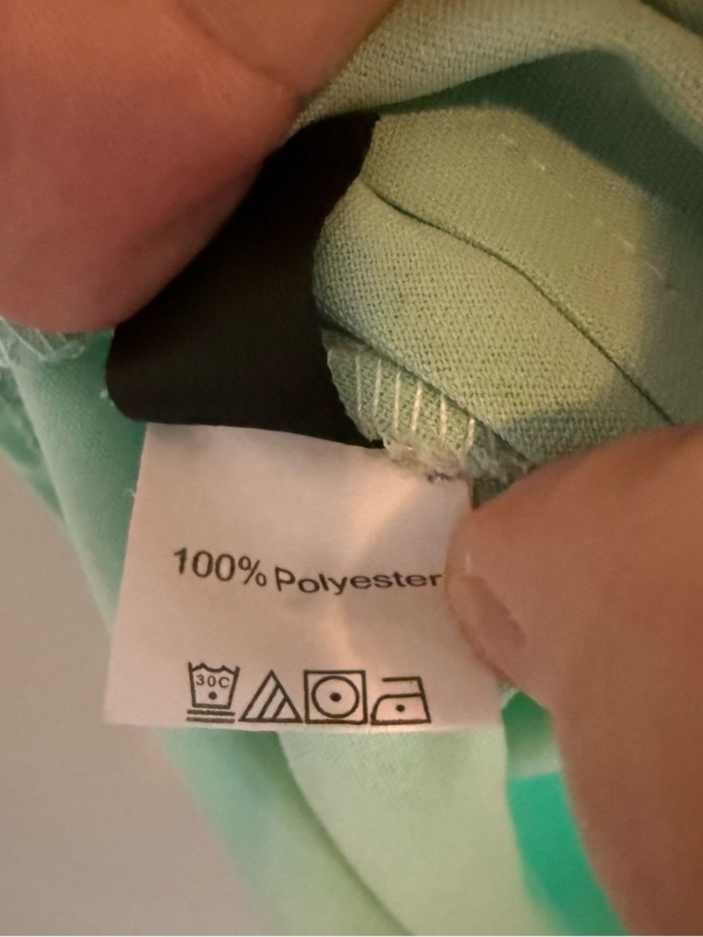 V-Neck Mint Short Sleeve Blouse with Loop Trim - Picture 10 of 10